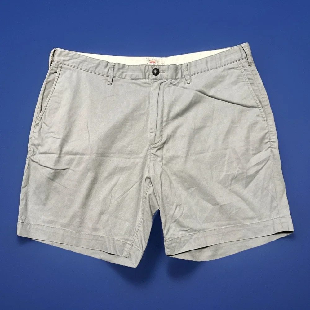 Faherty Island‎ Life Shorts Mens Size 38 Fog Gray MBS2106 Organic Cotton